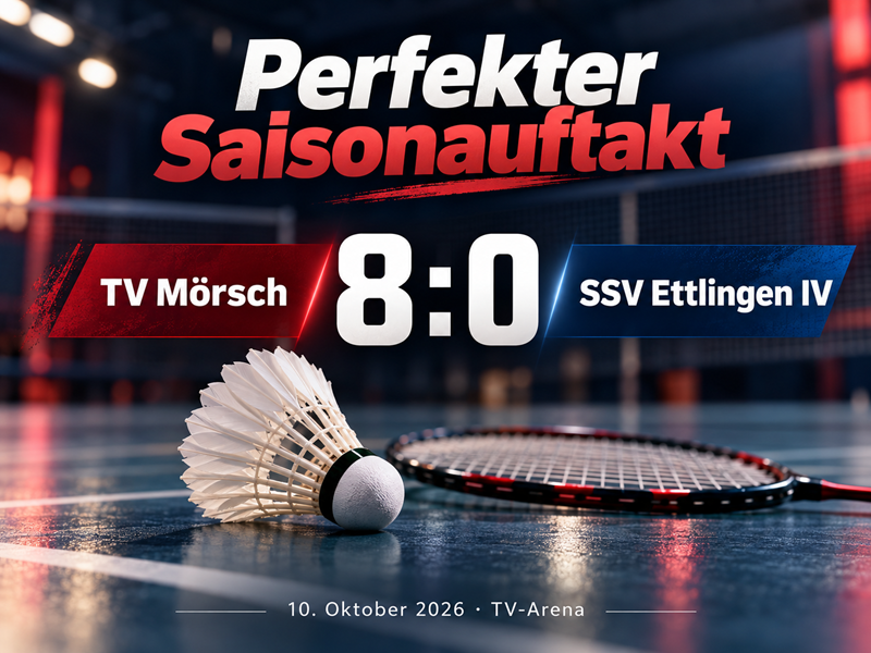 Perfekter Saisonauftakt: TV Mörsch gewinnt mit 8:0